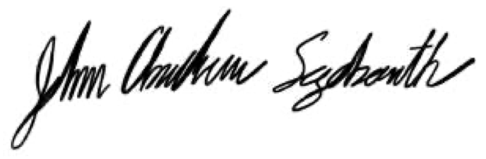 John Andrew Segebarth Signature